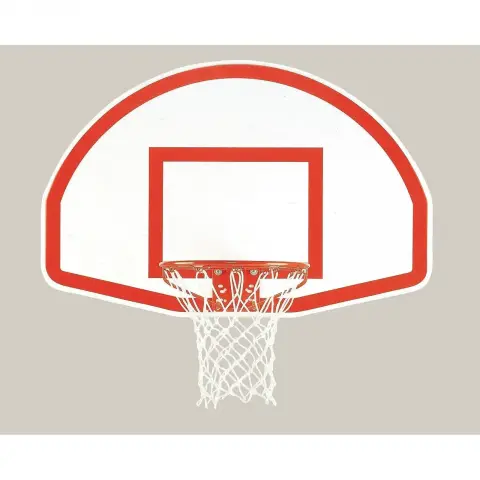 Bison Lifeguard White Aluminum Backboard with Border & Shooter's Square