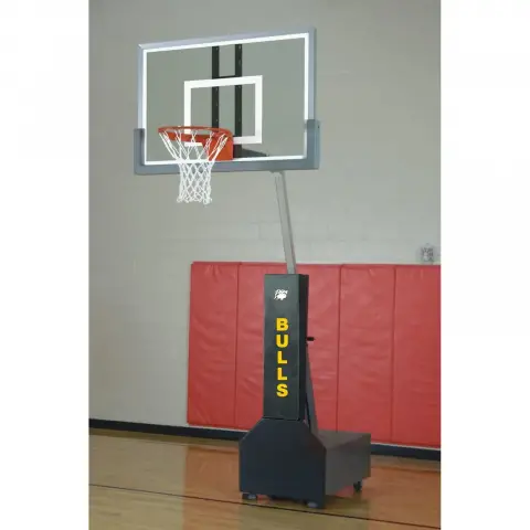 Bison Club Court Super Glass Portable Basketball Goal