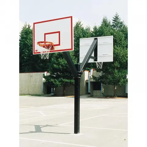 Bison 72" x 42" Steel Ultimate Double-Sided Basketball System