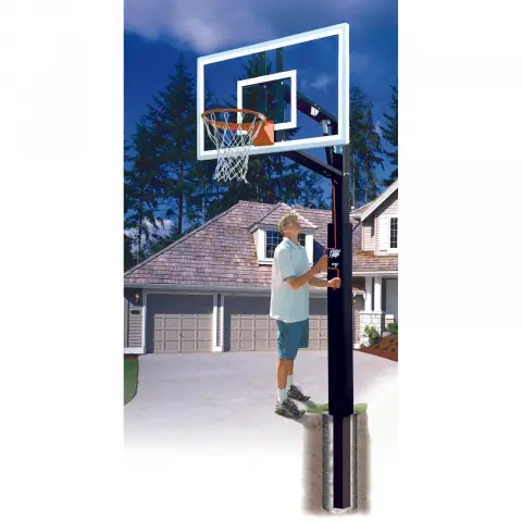 Bison Four Seasons ZipCrank 5" Adjustable Basketball System