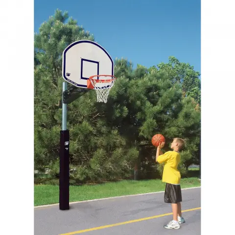 Bison Permanent Graphite Fan Backboard QwikChange Playground Basketball System