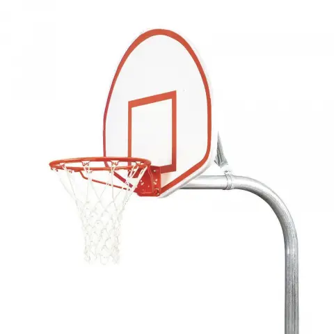 Bison Tough-Duty 54 Inch White Aluminum Basketball System