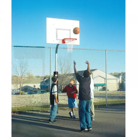 Bison Tough-Duty 54 Inch Perforated Steel Basketball System