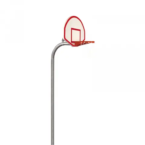 Bison 4-1/2" Heavy Duty Steel Fan Playground Basketball System with 60" Safe Play Area