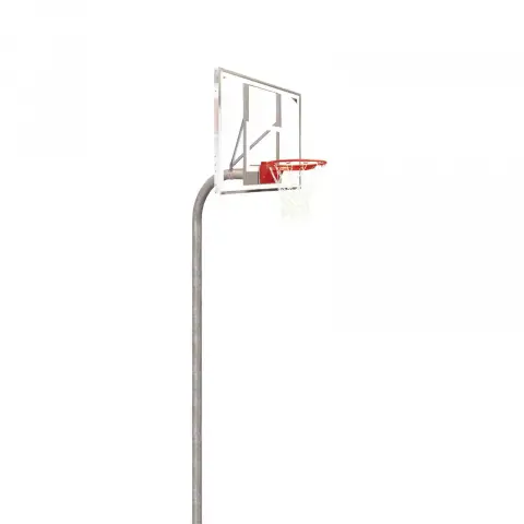 Bison 4-1/2" Heavy Duty Glass Rectangular Playground Basketball System