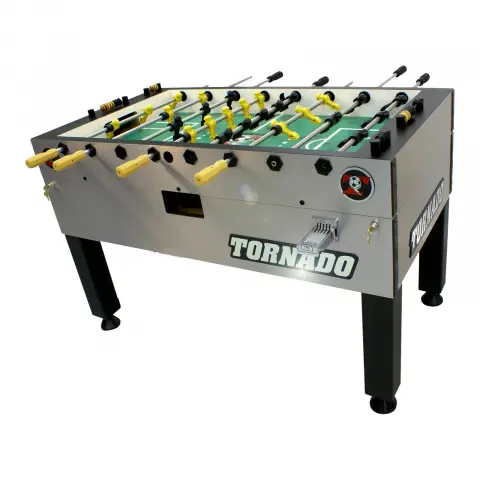 Tornado Platinum Tour Edition Coin Operated Foosball Table with Three Man Goalie