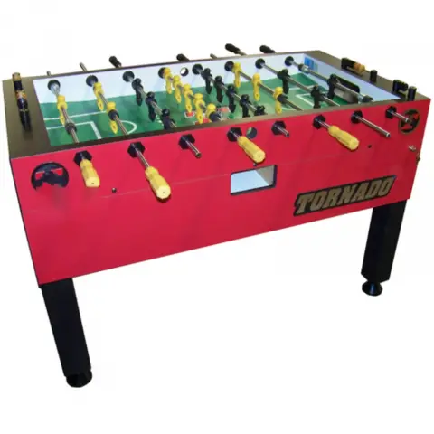 Tornado T-3000 Foosball Table in Crimson Red Finish with Single Goalie