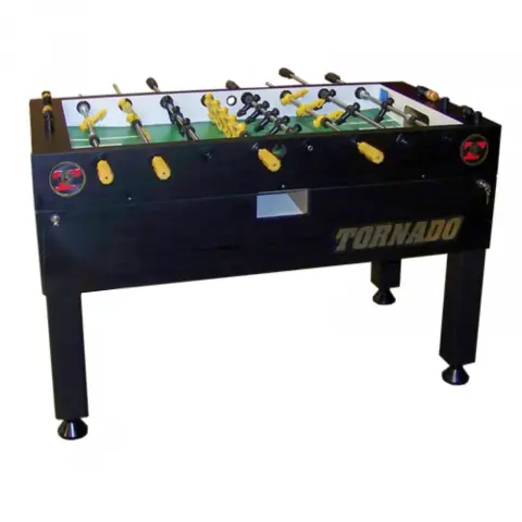 Tornado T-3000 Foosball Table in Matte Black Finish with Three Man Goalie