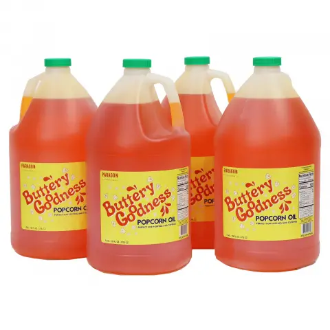 Paragon Buttery Goodness Popcorn Topping and Popping Oil - Case of 4 Gallons