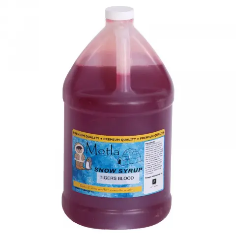 Paragon Motla Snow Cone Syrup 1 Gallon - Tigers Blood