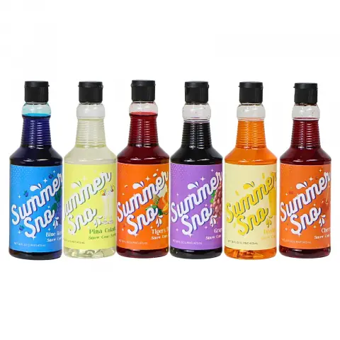 Paragon Summer Sno Snow Cone Syrup 6 Pack - Assorted Flavors