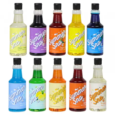 Paragon Summer Sno Snow Cone Syrup 10 Pack - All Flavors