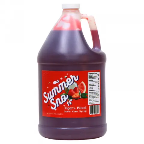 Paragon Summer Sno Premium Snow Cone Syrup 1 Gallon - Tigers Blood