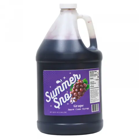 Paragon Summer Sno Premium Snow Cone Syrup 1 Gallon - Grape