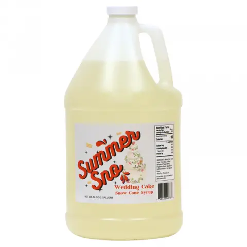 Paragon Summer Sno Premium Snow Cone Syrup 1 Gallon - Wedding Cake
