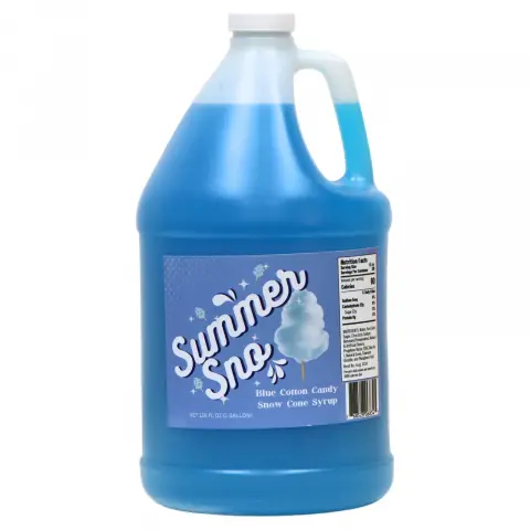 Paragon Summer Sno Premium Snow Cone Syrup 1 Gallon - Blue Cotton Candy