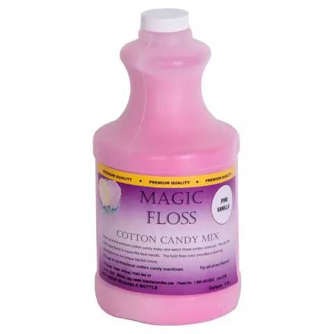 Paragon Magic Floss Flavored Sugar - Pink Vanilla - Case of 6 x 4 lb Bottles