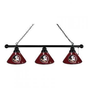 Florida State Seminoles 3 Shade Head Black Billiard Light