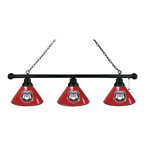 Georgia Bulldogs 3 Shade Bulldog Black Billiard Light