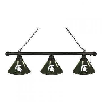 Michigan State Spartans 3 Shade Black Billiard Light