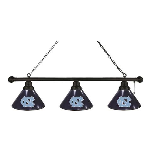 North Carolina Tar Heels 3 Shade Black Billiard Light