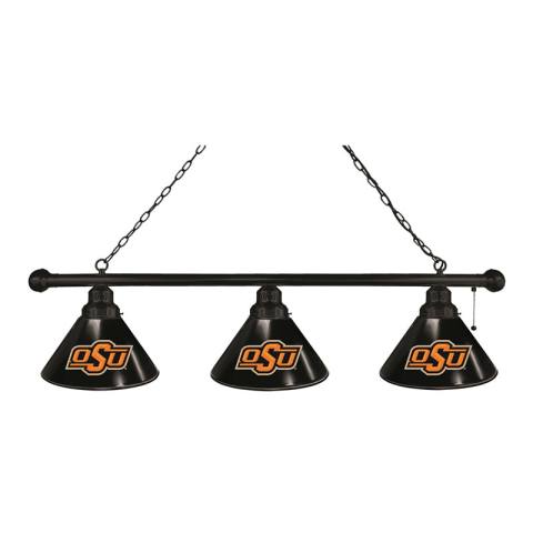 Oklahoma State Cowboys 3 Shade Black Billiard Light