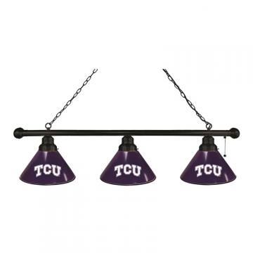 TCU Horned Frogs 3 Shade Black Billiard Light