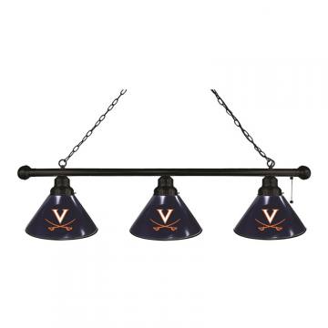 Virginia Cavaliers 3 Shade Black Billiard Light