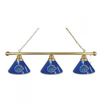 Boise State Broncos 3 Shade Brass Billiard Light