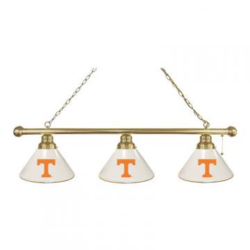 Tennessee Volunteers 3 Shade Brass Billiard Light