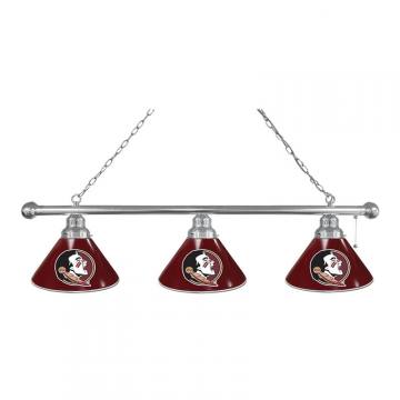 Florida State Seminoles 3 Shade Head Chrome Billiard Light