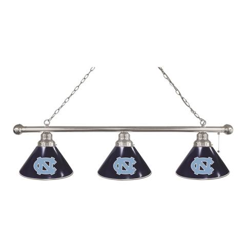 North Carolina Tar Heels 3 Shade Chrome Billiard Light