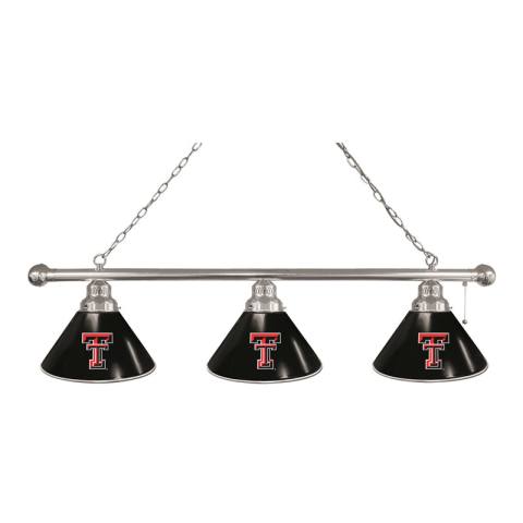 Texas Tech Red Raiders 3 Shade Chrome Billiard Light