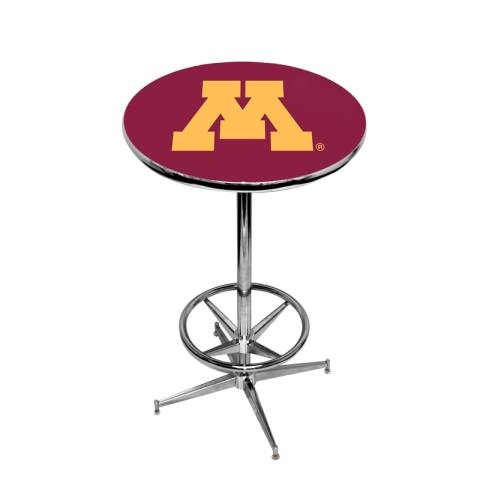 Minnesota Golden Gophers Pub Table with Foot Ring Base in Maroon