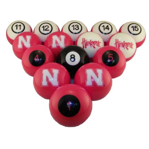 Nebraska Cornhuskers Pool Ball Set
