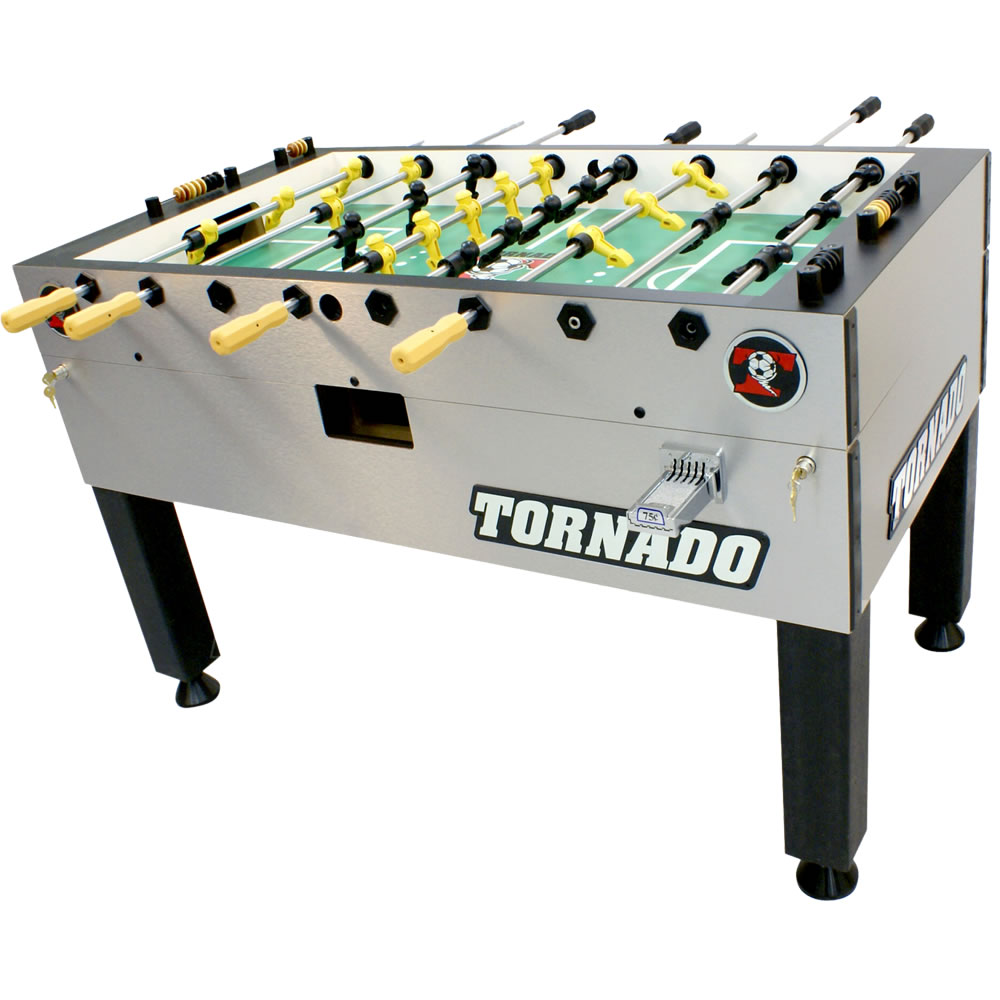 Tornado Platinum Tour Edition Coin Operated Foosball Table with One Man