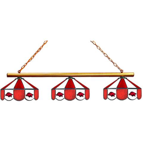 Arkansas Razorbacks 3 Shade Billiard Lamp
