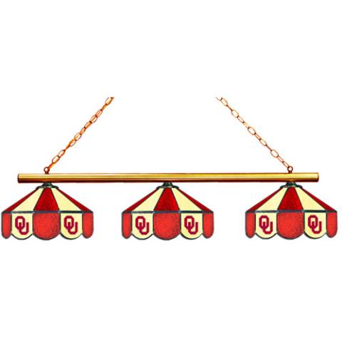 Oklahoma Sooners 3 Shade Billiard Lamp