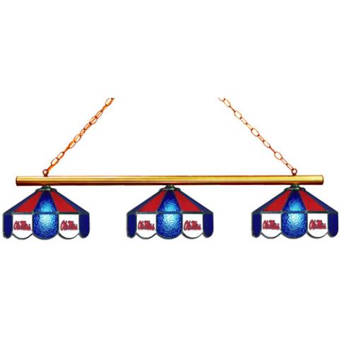Ole Miss Rebels 3 Shade Billiard Lamp