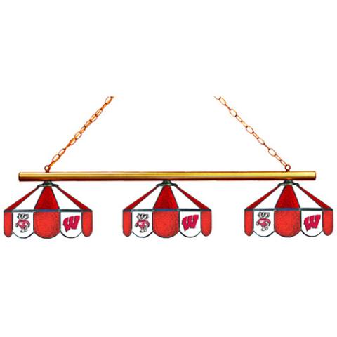 Wisconsin Badgers 3 Shade Billiard Lamp