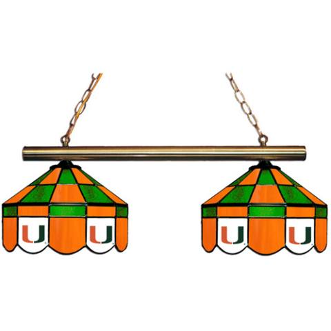 Miami Hurricanes Executive 2 Shade Game Lamp