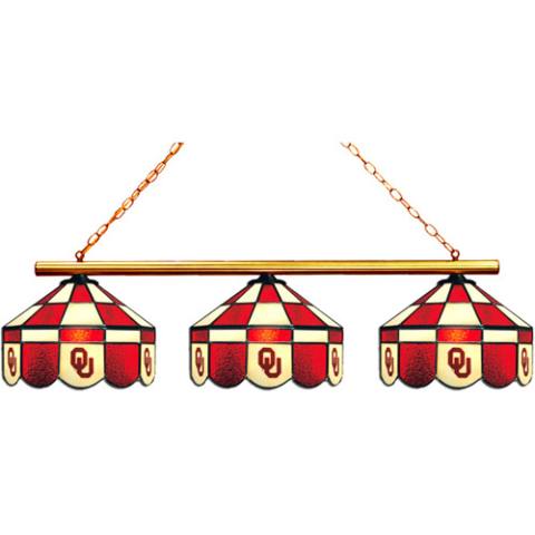 Oklahoma Sooners Executive 3 Shade Billiard Lamp