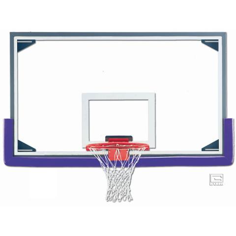 Gared 42 x 72 Inch Aluminum Frame Glass Backboard