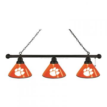 Clemson Tigers 3 Shade Black Billiard Light