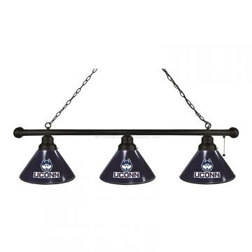 UCONN Huskies 3 Shade Black Billiard Light