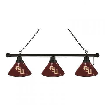 Florida State Seminoles 3 Shade Script Black Billiard Light