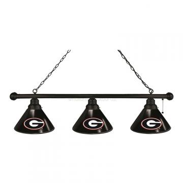 Georgia Bulldogs 3 Shade G Black Billiard Light