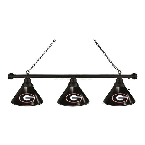 Georgia Bulldogs 3 Shade G Black Billiard Light