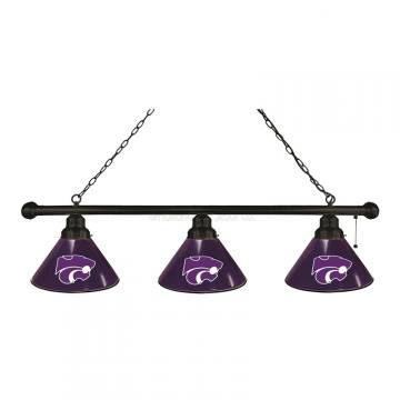 Kansas State Wildcats 3 Shade Black Billiard Light