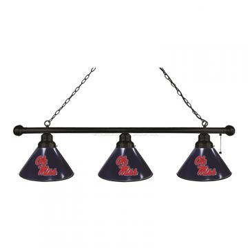 Ole Miss Rebels 3 Shade Black Billiard Light